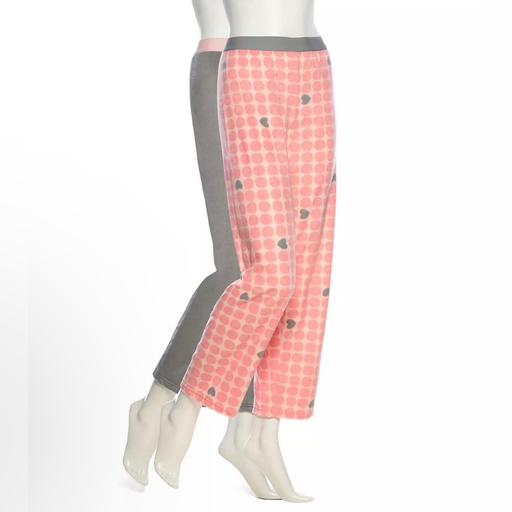 🆕 June & Daisy 2 Pack Soft Pajama Pants Pink and Gray Size XL 16-18
